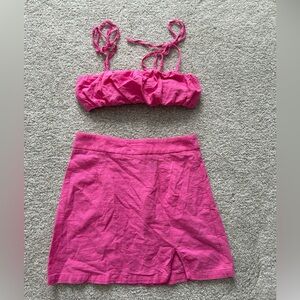 SHEIN TWO PIECE PINK SKIRT SET